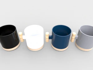 Ceramic Cappuccino Coffee Mug 3D Model