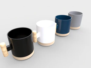 Ceramic Cappuccino Coffee Mug 3D Model