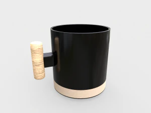 Ceramic Cappuccino Coffee Mug 3D Model