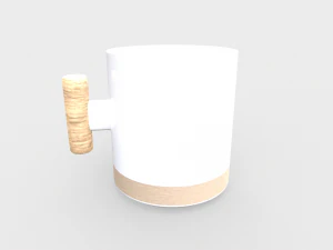 Ceramic Cappuccino Coffee Mug 3D Model
