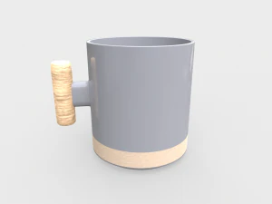 Ceramic Cappuccino Coffee Mug 3D Model