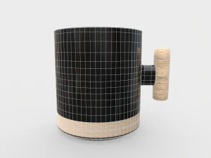 Ceramic Cappuccino Coffee Mug 3D Model