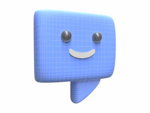 Happy Emoji Message Box 3D Model