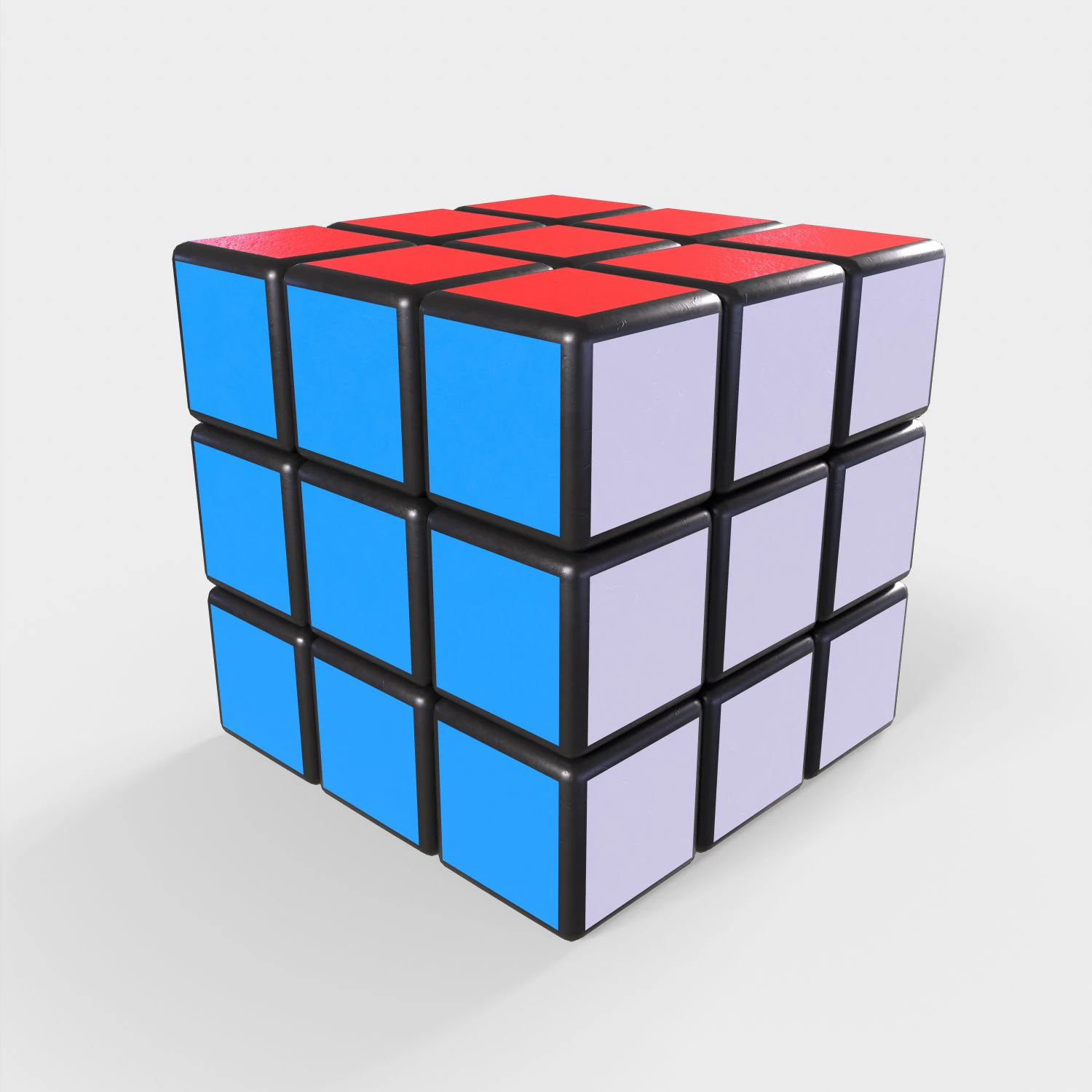 Rubiks Cube 3D Model .c4d .max .obj .3ds .fbx .stl .blend 