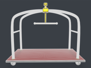 Hotel Luggage Trolley Model 3D