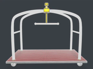 Hotel Luggage Trolley 3D Model