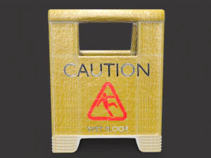Wet Floor Sign 3D Model