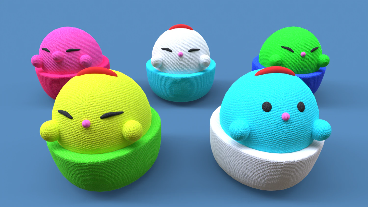 Small Plush Toys Collection 3D Model .c4d .max .obj .3ds .fbx .stl .blend 