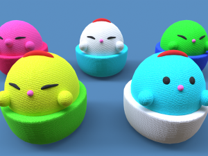 Small Plush Toys Collection Model 3D