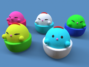 Small Plush Toys Collection 3D 모델