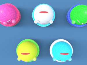 Small Plush Toys Collection 3D Model