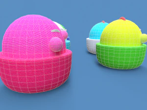 Small Plush Toys Collection 3D Model