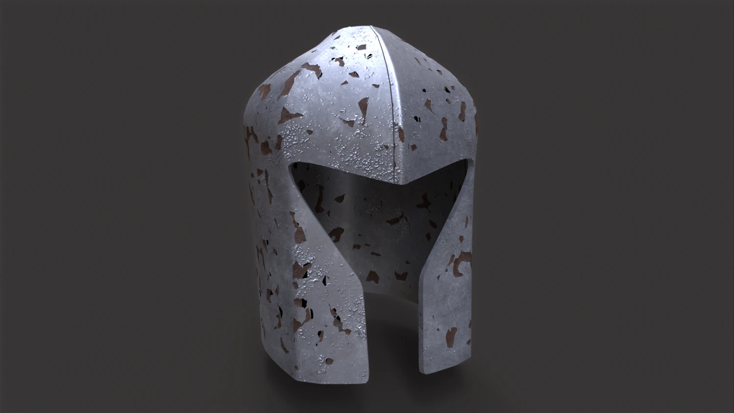 Old Medieval Helmet 3D Model .c4d .max .obj .3ds .fbx .stl .blend 