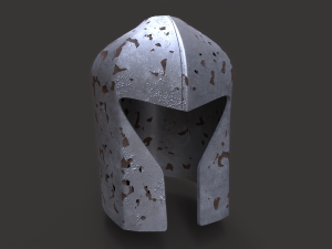 Old Medieval Helmet 3Dモデル
