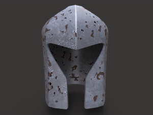 Old Medieval Helmet Model 3D