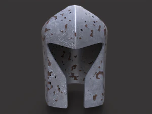 Old Medieval Helmet 3D Model