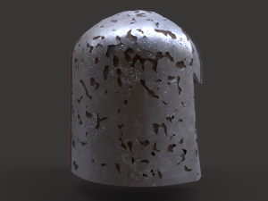 Old Medieval Helmet Model 3D