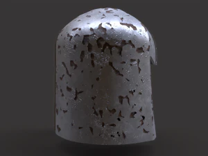 Old Medieval Helmet 3D Model