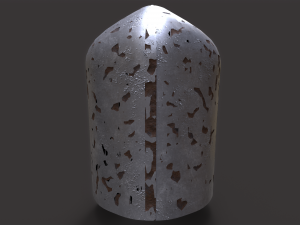 Old Medieval Helmet Model 3D