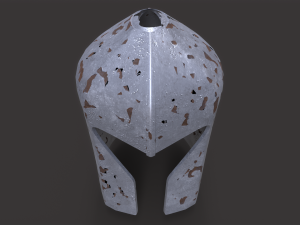 Old Medieval Helmet Model 3D