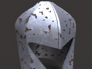 Old Medieval Helmet Model 3D