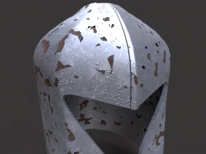 Old Medieval Helmet 3D Model