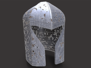 Old Medieval Helmet Model 3D