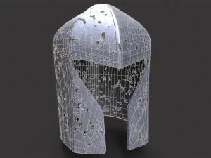 Old Medieval Helmet 3D Model