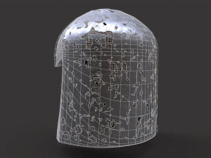 Old Medieval Helmet 3D Model