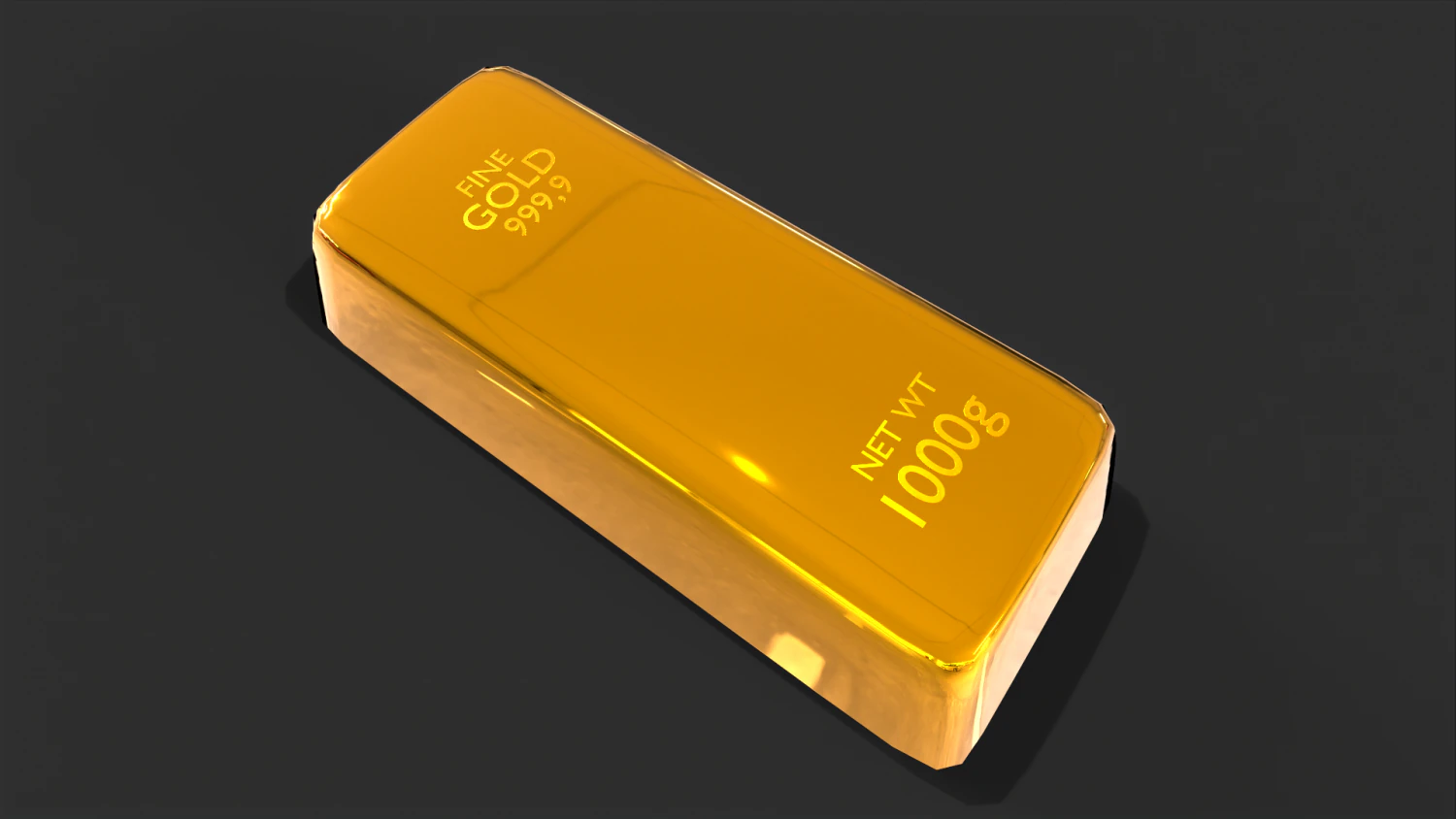 Fine Gold 3D Model .c4d .max .obj .3ds .fbx .stl .blend 