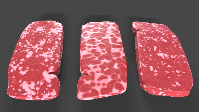 Beef Steak 3D 모델 .c4d .max .obj .3ds .fbx .stl .blend 
