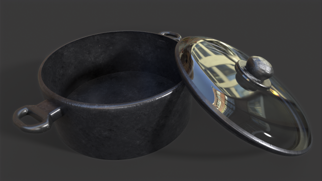 Old Rusty Cooking Pot 3D Model .c4d .max .obj .3ds .fbx .stl .blend 