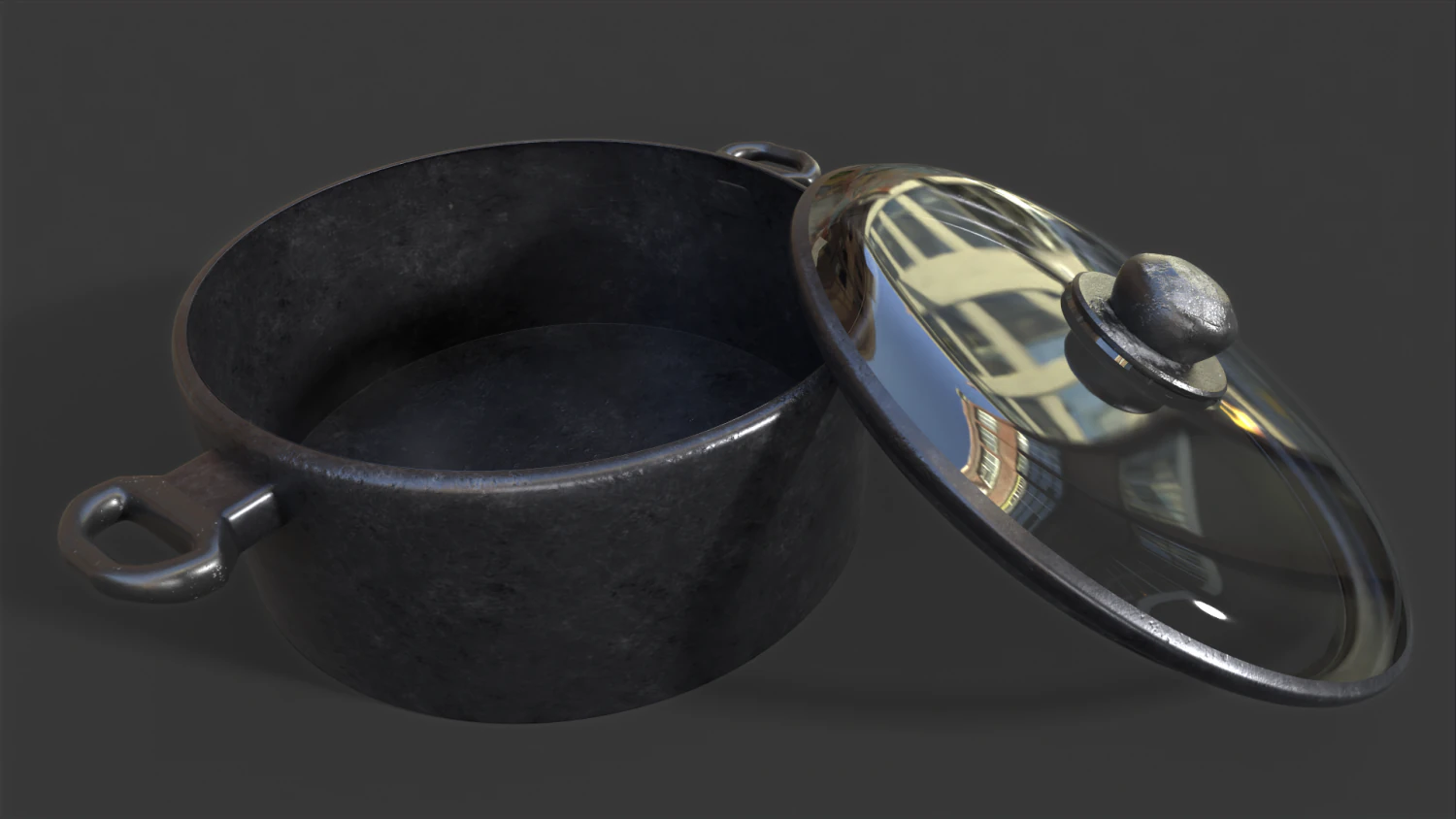 Old Rusty Cooking Pot 3D Model .c4d .max .obj .3ds .fbx .stl .blend 