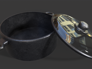 Old Rusty Cooking Pot 3D मॉडल
