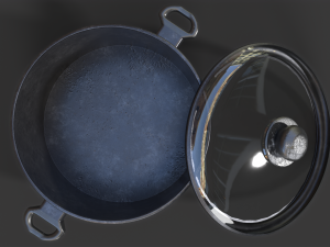 Old Rusty Cooking Pot 3D Model
