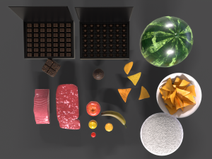 Vegetable Foods Meats and Others Collection 3D-Modell