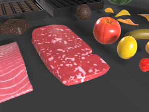 Vegetable Foods Meats and Others Collection 3D-Modell