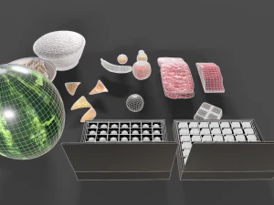 Vegetable Foods Meats and Others Collection 3D Model