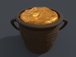 Pot of Gold 3D Model