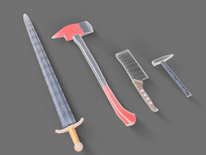 Sword and Blades Collection 3D Model