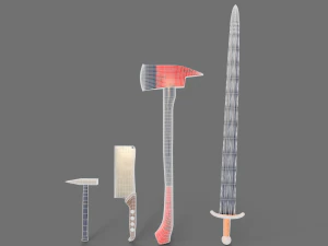 Sword and Blades Collection 3D Model