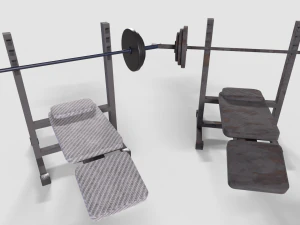 ベンチプレス ラスティとノーマル 3Dモデル