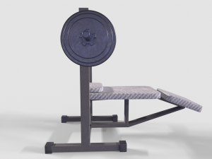 Bench Press Rusty and Normal 3D 模型