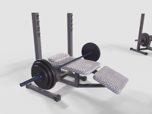 Bench Press Rusty and Normal 3D 模型
