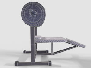 Bench Press Rusty and Normal 3D 模型