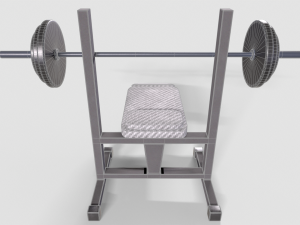 Bench Press Rusty and Normal 3D 模型