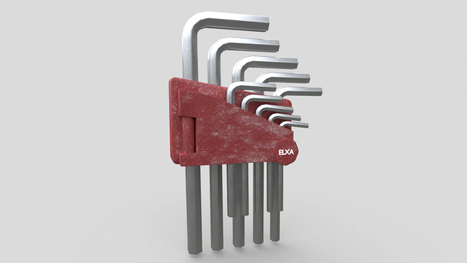 Allen Key Tool Set 3D Model .c4d .max .obj .3ds .fbx .stl .blend 