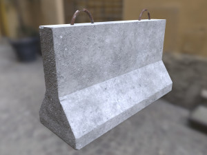 Concrete Barrier 3D Model