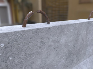 Concrete Barrier 3D Model