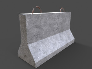 Concrete Barrier 3D Model